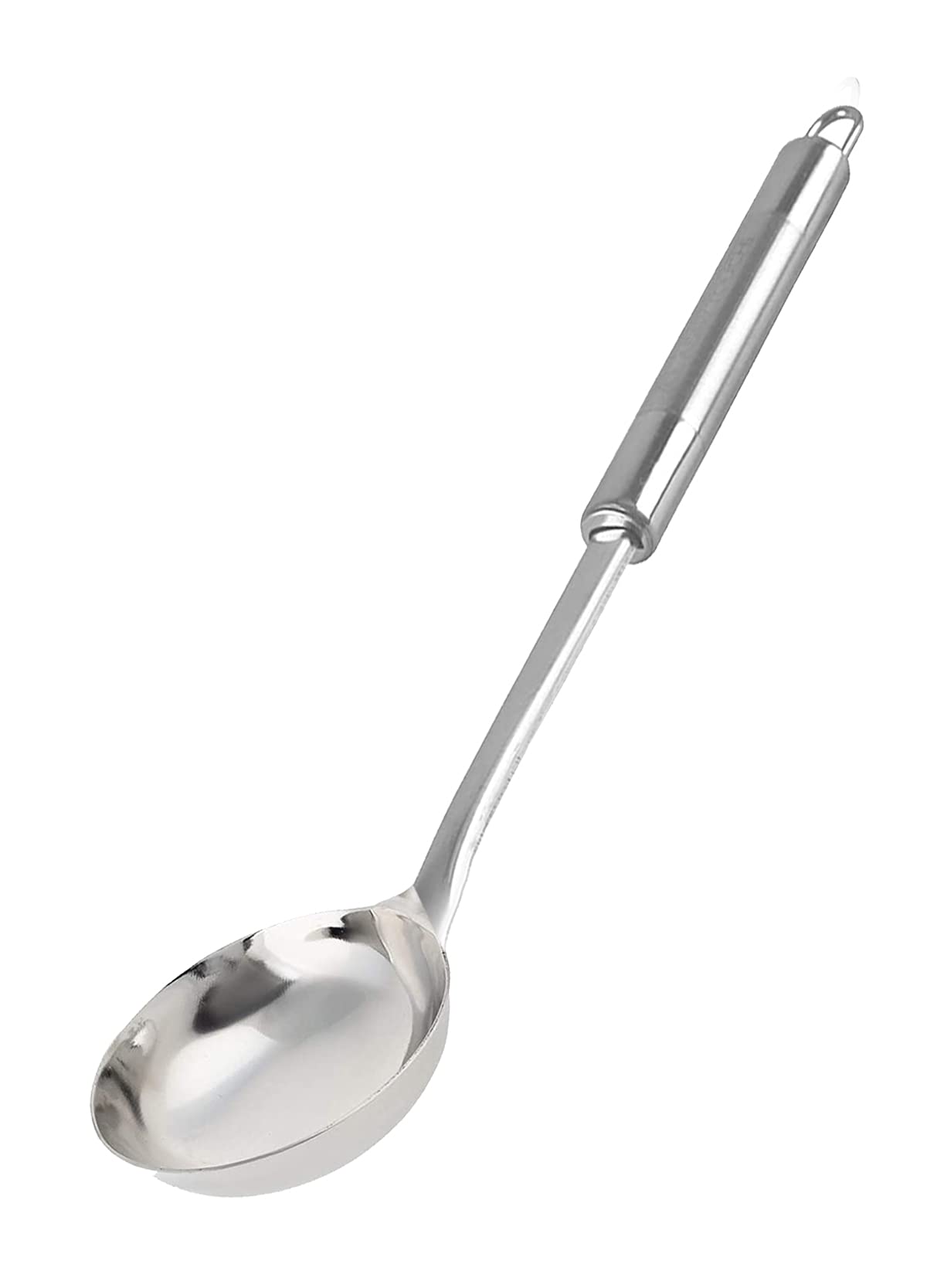 Kuber Industries Stainless Steel Soup Ladle with Long Handle and Ample Bowl Capacity Perfect for Stirring, Serving Soups and More (Silver), Standard