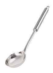 Kuber Industries Stainless Steel Soup Ladle with Long Handle and Ample Bowl Capacity Perfect for Stirring, Serving Soups and More (Silver), Standard