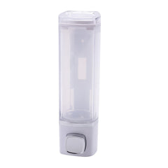 Kuber Industries Manual Shampoo & Soap Dispenser | Wall Mounted | Soap Dispenser for Kitchen & Bathroom | Refillable, Lightweight & Durable | Easy to Clean | White Color