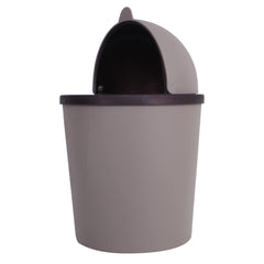 Kuber Industries Table Dustbin|Plastic Swinging Lid Waste Storage Garbage Bin|Desktop Trash Can For Study Table, Office(Coffee)