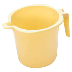 Kuber Industries Square Large Plastic Bathroom Mug, 2 Litre- Pack of 2 (Cream)-50KM0843