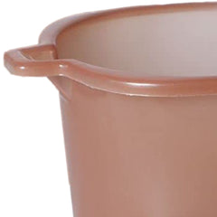Heart Home Tranasparent Small Plastic Bathroom Mug, 1 Litre- Pack of 2 (Brown)-50HH0825