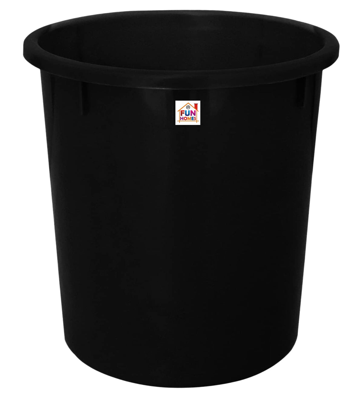 Fun Homes Plastic Open Dustbin, Garbage Bin For Home, Kitchen, Office, 5Ltr. (Black)-47FH01029