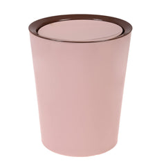Heart Home Swinging Lid Dustbin|Plastic Garbage Waste Bin|Trash Can for Living Room|Kitchen|Office|6 Litre|Pack of 2 (Peach)