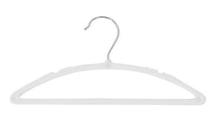 Kuber Industries 18 Pieces Non-Slip, Space Saving Plastic Closet Baby Hanger for Laundry & Everyday Use (White)-HS43KUBMART25715