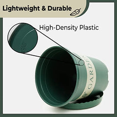 Kuber Industries Pack of 1 Plant Pot|Durable & Lightweight|Water Drainage Holes|Plastic Flower Pot|Medium|Green