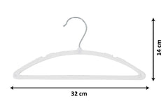 Kuber Industries 18 Pieces Non-Slip, Space Saving Plastic Closet Baby Hanger for Laundry & Everyday Use (White)-HS43KUBMART25715