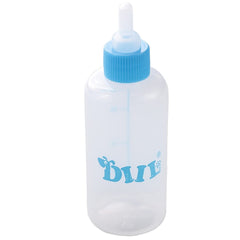 Kuber Industries Pet Feeding Bottle for Puppies,Kittens,Rabbits & Other Newborns|Nursing Bottle for Pets|Squeeze Liquid Feed Bottle|Bottle,Milk Brush,Pacifier Replacement|LS144BL|60 ML|Blue