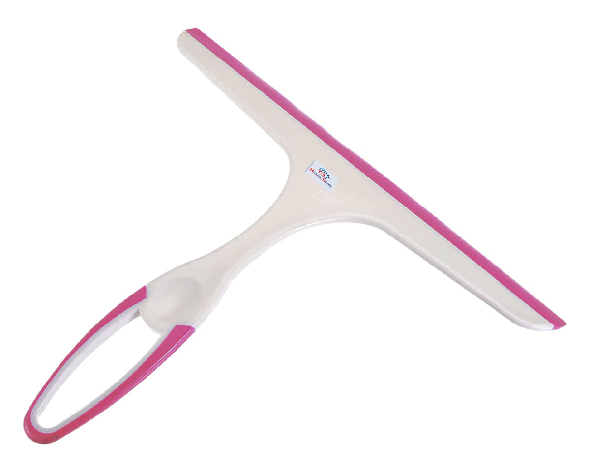 Heart Home Kitchen Wiper|Plastic Kitchen Table Platform Wiper Ideal for Windows, Glass & Car Windshield (Pink)