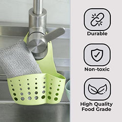 Kuber Industries Kitchen & Bathroom Organizer|Multipurpose Basket Shelf For Kitchen & Bathroom|Premium TPR|Adjustable Snap Fastener|Non-Toxic & Odor-less|Pack of 2|TM15008|Multicolor