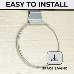 Kuber Industries Stainless Steel Towel Hanger for Bathroom|Easy DIY Installation|Bathroom Accessories for Modern Homes|Multipurpose Napkin Holder For Bathroom & Kitchen|ZT-3121|Silver