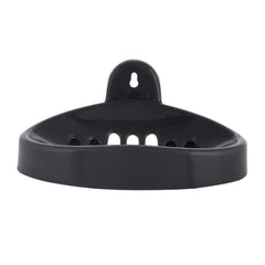 Kuber Industries Soap Holder|Sink Soap Holder|Plastic Wall Mounted Soap Holder|Oval Shape Self Draining Soap Dish for Bathroom|Pack of 3 (Grey)