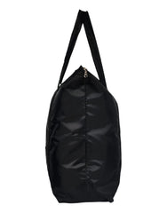 Heart Home Polyster Storage Bag, Organizer for Clothes, Grocery, Vegetables, Stationery With 1 Small Pocket & Handle - Pack of 3 (Black)-47HH01254