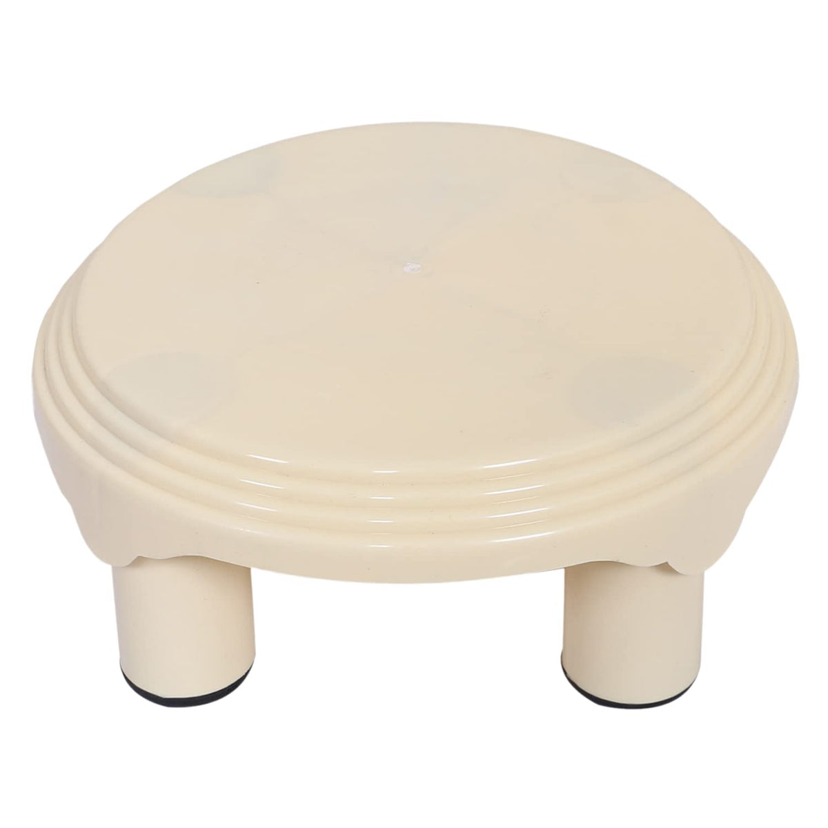 Kuber Industries Bathroom Stool|Plastic Stool|Anti-Slip Bathing Stool|Stool for Senior Citizen|Patla for Bathroom| (Cream)