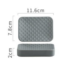 Heart Home Bathroom Accessories Set | Ceramic Bathroom Tooth Brush Holder | Bathroom Soap Holder Dish | Kitchen Soap Dispenser 350 ML | Water Cup 340 ML | ZX062GY-4T | Set of 4 | Gray
