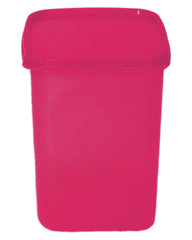 Heart Home Multiuses BPA Free Leak Proof, Dishwasher/Freezer Safe Plastic Storage Container with Lid, 3000ml, 2000ml & 1000ml, Set of 3 (Pink)-50HH01724