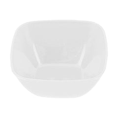 Kuber Industries Bowls|Plastic Serving Square Bowls|Katori for Kitchen|Microwave Safe Bowls for Rice|Soup|Pasta|250 ML|Pack of 6 (White)