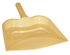 Heart Home Plastic Lightweight 12" Dustpan With Comfort Grip Handle for Easy Sweep Broom, Pack of 3 (Cream)