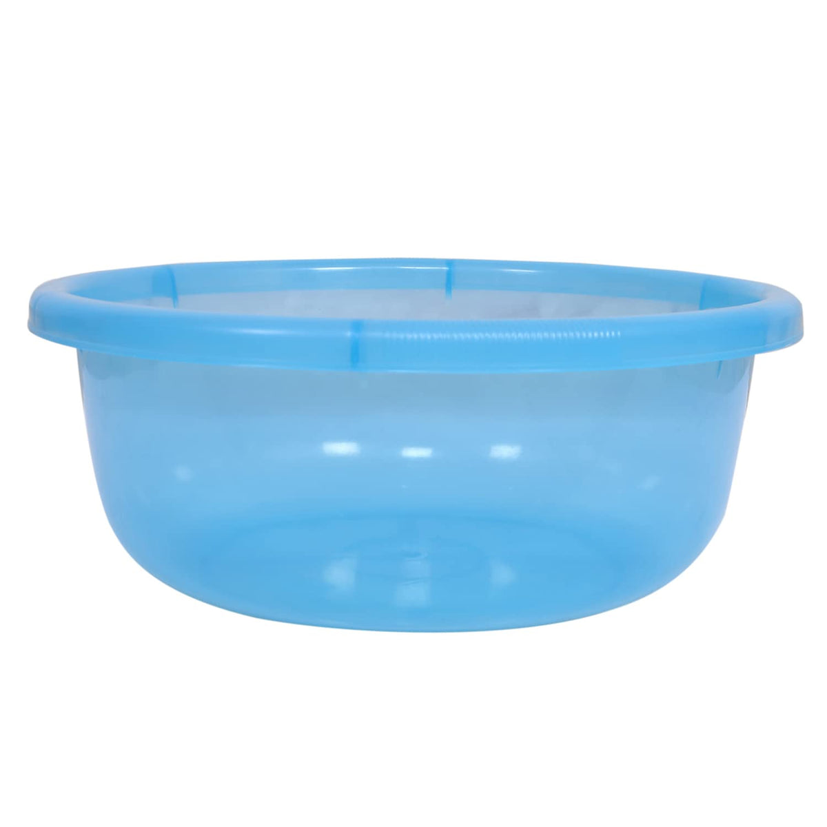 Kuber Industries Durable Deep Bath Tub|Versatile Short Livestock Feeding Pan| Plastic Utility Gaint Basin for Baby Bathing,Washing Clothes,26 Litre (Sky Blue)
