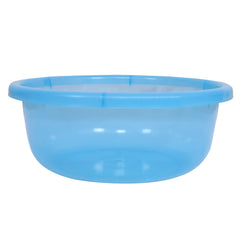 Kuber Industries Durable Deep Bath Tub|Versatile Short Livestock Feeding Pan| Plastic Utility Gaint Basin for Baby Bathing,Washing Clothes,26 Litre (Sky Blue)
