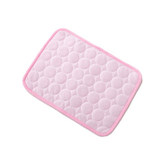 Kuber Industries Rectangular Dog & Cat Bed|Premium Cool Ice Silk with Polyester with Bottom Mesh|Multi-Utility Self-Cooling Pad for Dog & Cat|Light-Weight & Durable Dog Bed|ZQCJ001P-S|Pink