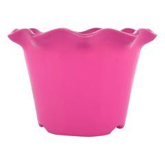 Kuber Industries Blossom Flower Pot|Durable Plastic Flower Pots|Planters for Home Décor|Garden|Living Room|Balcony|Pack of 2 (Pink)