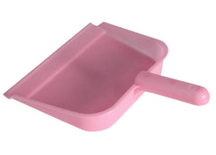 Heart Home Plastic Lightweight 10" Dustpan with Comfort Grip Handle for Easy Sweep Broom, Pack of 3 (Pink & Green & Light Pink)