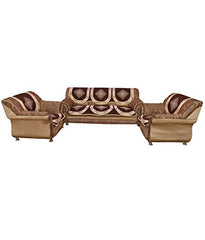 Kuber Industries 6 Piece Cotton 5 Seater Sofa Cover Set - Brown