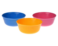 Kuber Industries Bowls|Plastic Dishwasher Safe Bowl|Serving Bowls|Bowls for Kitchen|Microwave Safe Bowls for Salad|Soup|Pasta|1000 ML|Pack of 3 (Multicolor)