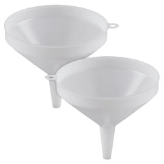 Heart Home Multiuses Wide-Mouth Plastic Funnel for Pouring- Pack of 2 (Tranasparent) -50HH01123