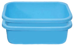 Kuber Industries 2 Pieces Unbreakable Plastic Big Size Multipurpose Desk Organizer,kitchenTray,Storage Basket/Big Tray (Blue)-KUBERMART1579