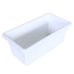 Kuber Industries Rectangular Jupiter Plastic Window Pot|Flower Planter for Home & Balcony,Garden 14 Inches Pack of 5 (White)