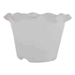 Kuber Industries Blossom Flower Pot|Durable Plastic Flower Pots|Planters for Home Décor|Garden|Living Room|Balcony|Pack of 2 (White & Yellow)