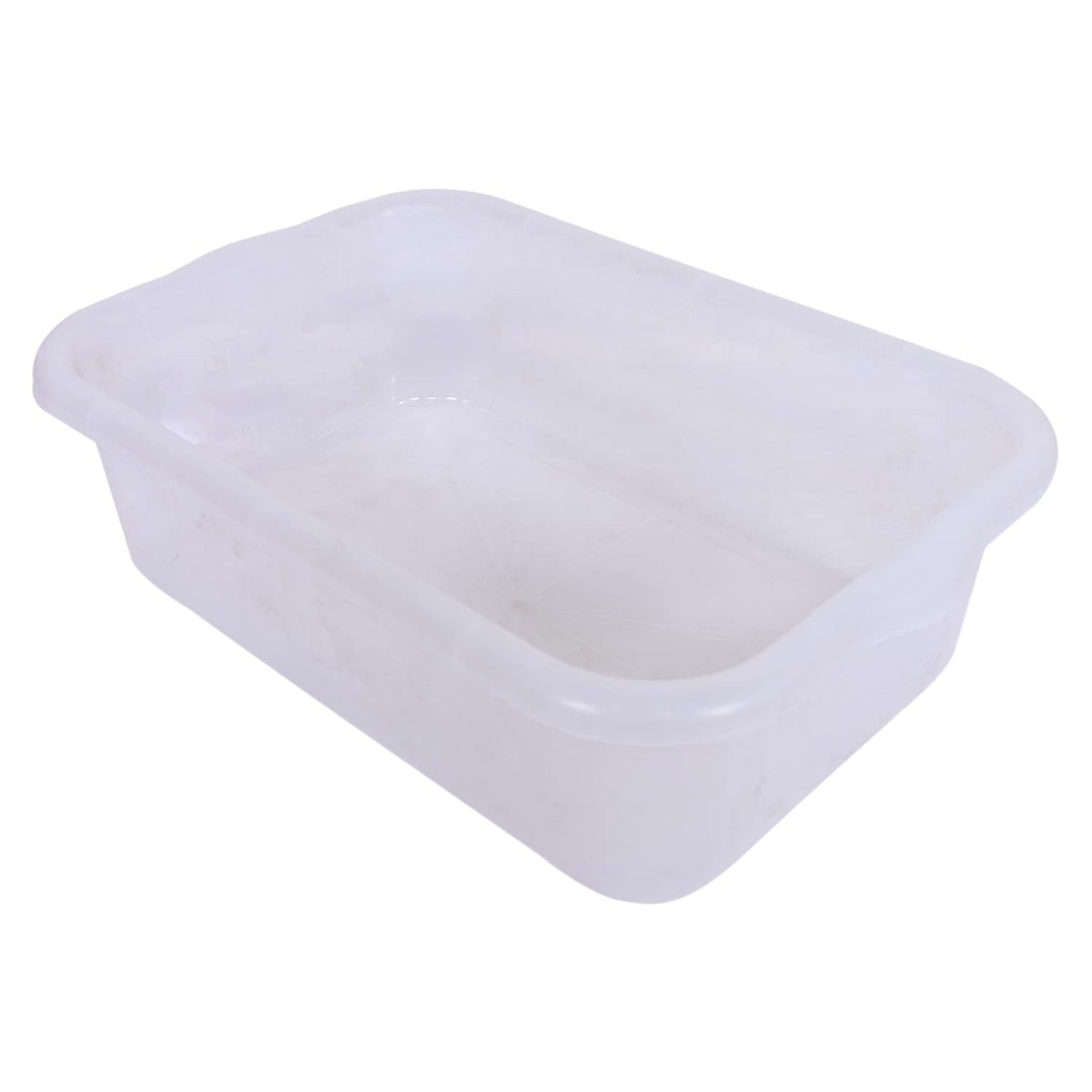 Kuber Industries Exel Tray|Plastic Tray for Storage Organizer|Multipurpose Kitchen Tray|Big Storage Basket Tray (Transparent), Rectangular