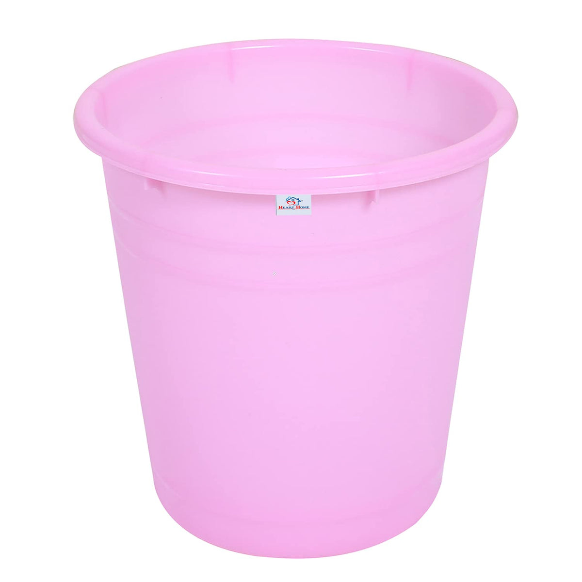 Heart Home Plastic Dustbin|Portable Garbage Basket & Round Trash Can for Home,Kitchen,Office,College,10 Ltr.(Pink)