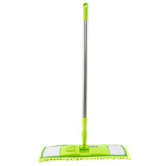 Kuber Industries Microfiber Wiper for Floor Clearing|Hypoallergenic Chenille Microfiber Mop|Super Absorbent|Multi-Utility Wiper for Bathroom Floor Cleaning|Green