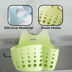Kuber Industries Kitchen & Bathroom Organizer|Multipurpose Basket Shelf For Kitchen & Bathroom|Premium TPR|Adjustable Snap Fastener|Non-Toxic & Odor-less|Pack of 2|TM15008|Multicolor