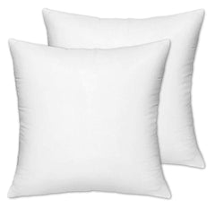 Heart Home Microfiber Square Throw Cushion Filler Bed and Couch Cushion Indoor Decorative Cushion, 12"x12"-Pack of 2 (White)-HS_38_HEARTH21165