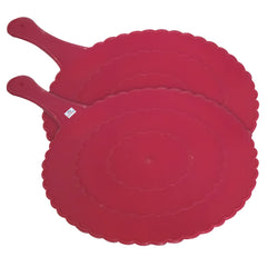 Heart Home Plastic Lightweight Handfan|Hath Pankha|Beejna for Natural Cooling Air Home Decor and Travel Useful, Pack of 2 (Pink)
