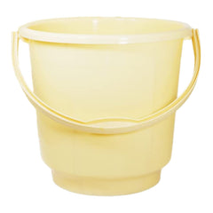 Kuber Industries Unbreakable Strong Plastic Bathroom Bucket 13 LTR (Cream) -CTKTC042971