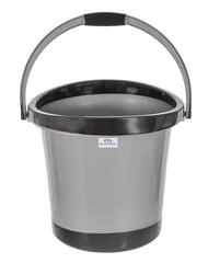 Heart Home Plastic Unbreakable Strong Bathroom Ultra Bucket with Handle,18 LTR,(Gray)