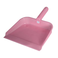Heart Home Plastic Lightweight 10" Dustpan with Comfort Grip Handle for Easy Sweep Broom, Pack of 3 (Pink & Green & Light Pink)