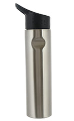 Heart Home Stainless Steel BPA Free Drinking Bottle, Leakproof Gym Bottle, Ideal for Sports, Bike, Running, Hiking With Lid Sipper, 700ml (Silver)