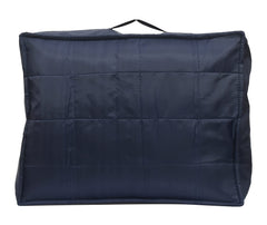 Kuber Industries Flower Print Polyster Wardrobe Organizer/Cover/Storage Bag For Store Saree, Lehenga, Suit, Dress, Clothes (Navy Blue), (49KM0436)