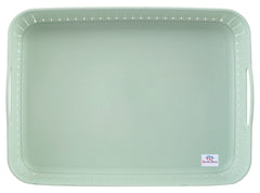 Heart Home Q-3 Multiuses Designer Unbreakable Plastic Storage Basket/Organizer/Bin For Home, Kitchen, Bathroom, Office Use Pack of 4 (Green & Pink)-50HH01543