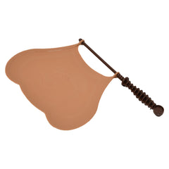 Heart Home Hand Fan | Plastic Hath Pankha | Hand Fan for Summer | Beejna for Natural Air | Caty Fan | Useful for Travel | Hand Fan for Cool Air | Pack of 2 | Brown