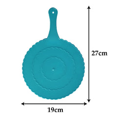 Kuber Industries Plastic Lightweight Handfan|Hath Pankha|Beejna for Natural Cooling Air Home Decor and Travel Useful, Pack of 6 (Blue)