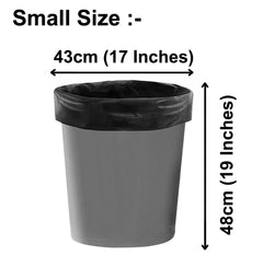 Heart Home (Small) Eco - Friendly Dustbin Bags - (180 Pcs) Leakproof | Odour Free | Strong Garbage Bags - For Trash And Waste - Dustbin Covers For Kitchen And Pantry (19 x 17 Inches) (Black)