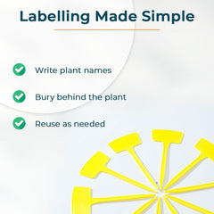 Kuber Industries Garden Tags/Plant Lables Tag|Markers lables for Garden Plant| Pack of 10 (Yellow)