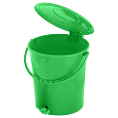 Kuber Industries Pedal Dustbin|Plastic Pedal Dustbin|Kitchen Waste Paper Bin|Dustbin For Bedroom|10 Liter Dustbin (Green)